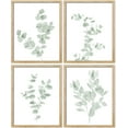 thumbnail image 3 of PixonSign Framed Green Forest Leaf Variety Wall Art, Set of 4 Nature Wilderness Wall Decor Prints, Botanical Floral Wall Décor, Adhesive Canvas Poster, Modern Art Decorative - 11"x14" Natural, 3 of 5
