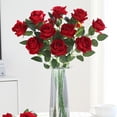 thumbnail image 5 of Fule Artificial Velvet Rose Flower, Ngxiha Velvet Single Roses Fake Rose Rose Decor Flower Centerpiece Arrangement in Vase Rose Decor Flower for Wedding Outdoor & Home Decoration, 5 of 9