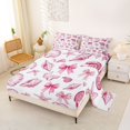 thumbnail image 2 of Manfei Seashell Bowtie King Sheets,Coastal Cute Bedding,4-Piece,1 Flat Sheet,1 Fitted Sheet and 2 Pillowcases, 2 of 6