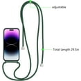 thumbnail image 2 of Crossbody Case for iPhone 14 Pro Max with Card Holder,Shockproof Liquid Silicone Case with Adjustable Rope Lanyard Strap for iPhone 14 Pro Max 6.7 inch,Green, 2 of 10
