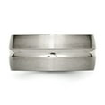 thumbnail image 3 of Chisel Titanium Brushed and Polished 10mm Grooved Band, 3 of 6