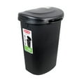 thumbnail image 2 of 6303143 WSTBSKT TOUCHTOP 13G BLK Rubbermaid 13 gal Black Plastic Touch Top Trash Can (Pack of 4), 2 of 2