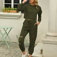 thumbnail image 3 of gbyLJF Wedding Guest Pants Outfit For Women Flare Pants Set Maternity Sets 2 Piece Summer Two Piece Summer Outfit Green L, 3 of 6