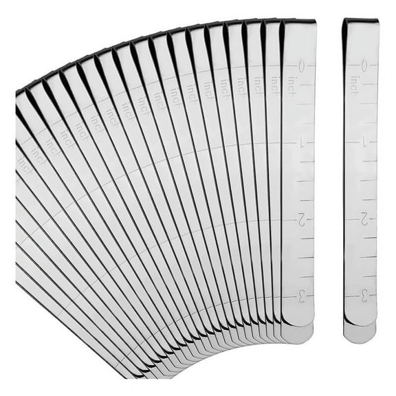 40 Pack Sewing Clips Stainless Steel Hemming Clips Metal Hemming Tool with Measurements for Fabric Quilting Pinning