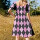 thumbnail image 5 of Vestido de manga corta para mujer Groovy Disco, falda de verano, vestidos de noche elegantes para mujer, vestidos de cumpleaños 2025 para mujer, vestido, 5 of 7