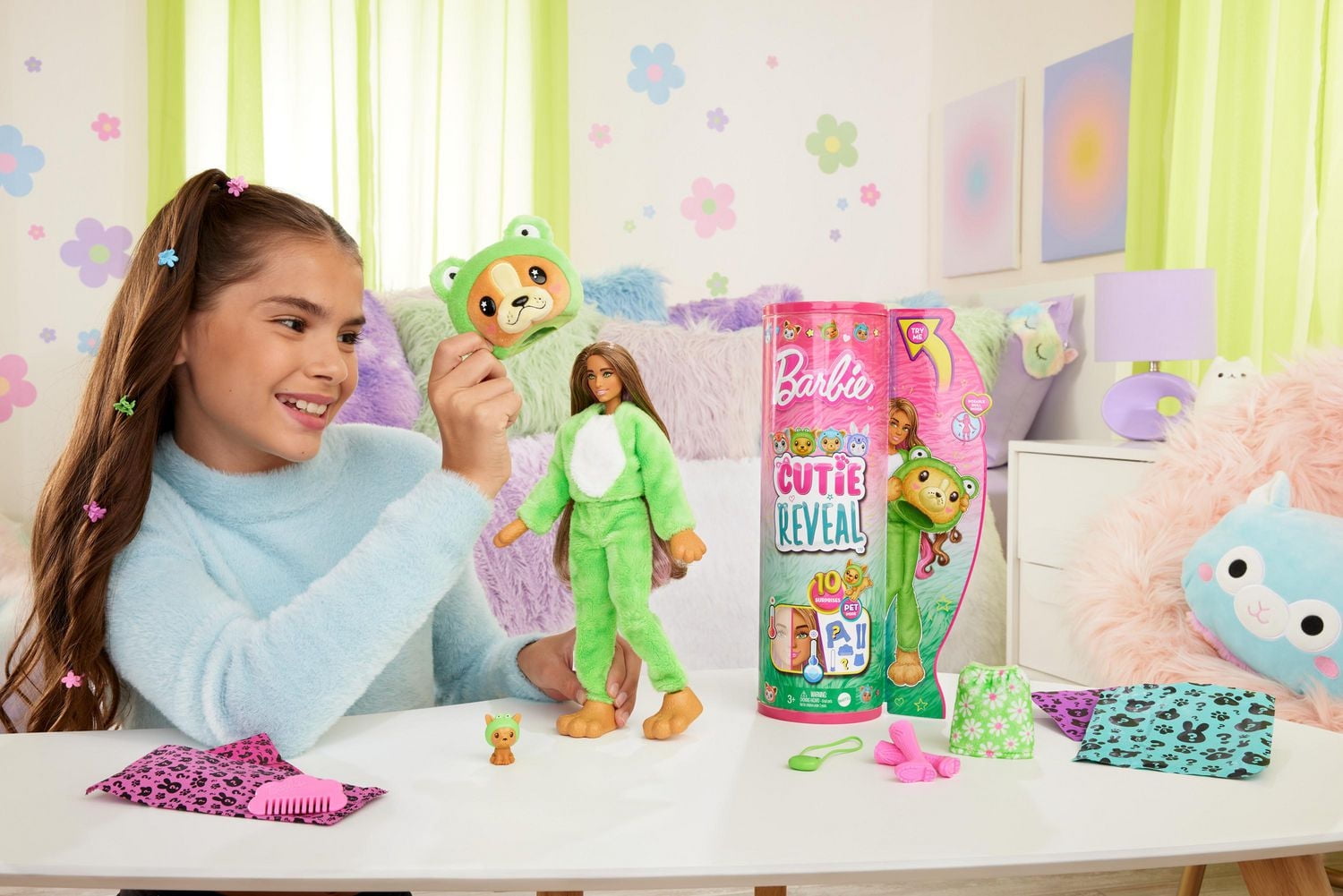 Barbie Cutie Reveal Doll - Green Frog