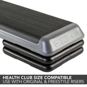 The Step Original Health Club Aerobic Step Risers in Black/Gray for Use with The Step Aerobic Platform