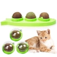 thumbnail image 1 of Muyoka Juguetes de bola de pared de hierba gatera, juguetes de gatito comestibles para lamer gatos, juguetes para masticar gatitos sanos y seguros, juguetes dentales para limpieza de dientes para gato Muyoka Hogar, 1 of 6