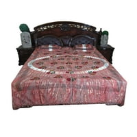 Mogul Tapestry Cotton Bed Cover Printed Indi Bedroom Décor Bedspread