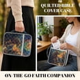 thumbnail image 5 of Xixirimido Quilted Bible Cover Case for Women Men Large Carrying Bag Book Tote Bags with Handle Bible Study Supplies Christian Gifts, Bears Forest Galaxy Print, 5 of 7
