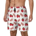 thumbnail image 2 of Daiia Strawberry Mens Swim Trunks Swim Shorts Quick Dry Swim Shorts with Mesh Lining Pockets-Small, 2 of 9