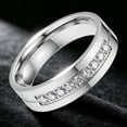 thumbnail image 3 of Flydeer Men Wedding Band Titanium Steel Men Rings Engagement Wedding Rings for Men Size 9, 3 of 6