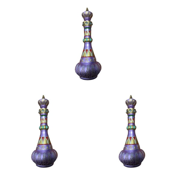 Jeannie Bottle Resin Decoration I Dream Of Jeannie 3PCS,I Dream Of Jeannie Bottle From Della Second Season MIRRORED Purple Bottle!Pagoda Spirit Bottle Decoration