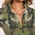 thumbnail image 6 of SAATLERI Long Sleeve Polo Shirt for Women V Neck Camouflage Print Slim Fit Shirts Button Down Collared Long Sleeve Shirt Comfy Dressy Blouses Tops, 6 of 6
