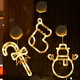 thumbnail image 1 of Christmas atmosphere decorative light LED light Christmas Green Santa suction cup light window light Hanging light window, 1 of 5