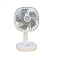 thumbnail image 3 of Naiovety Ventilador de sobremesa La mesita de noche de verano aviva la sala de estar potente y fuerte con refrigeración por aire Electrodomésticos Blanco, 3 of 6