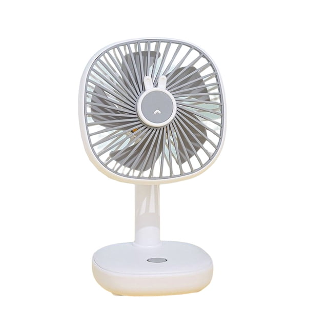 sweethay Ventilador recargable de sobremesa, ventiladores enfriadores de verano, dispositivo de refrigeración de aire de bajo ruido fuerte y Electrodomésticos Blanco