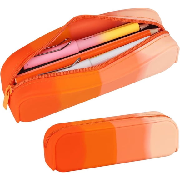 Outoloxit Silicone Pencil Case Large Capacity Waterproof Flexible Storage for Students Artists Office Classroom
