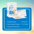 thumbnail image 3 of McKesson Adhesive Bandages, Sterile Plastic Patch Rectangle, Tan, 2 in x 4 in, 50 Count, 24 Packs, 1200 Total, 3 of 11