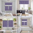 thumbnail image 6 of Purple Moroccon Kitchen Curtains Sets for Windows 24 Inch Length, Country Chic Ethnic Minimalist Motifs Rod Pocket Window Treatments Tier Curtains and Valances Set for Bedroom/Bathroom, 6 of 8