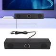 thumbnail image 1 of Computer Speaker, USB Powered Plug and Play Double Horns Black Surround Sound ABS PC Speaker 350T  for Desktop for Monitor, 1 of 7