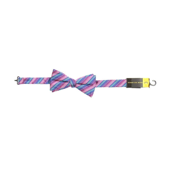 Countess Mara Men's Light Purple Striped Pre-Tied Bow Tie