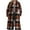 Orange, variant on Busydd Jackets for Women Casual Comfy Lapel Button Long Sleeve Shirts for Women Fashion Long Plaid Jackets with Pockets S