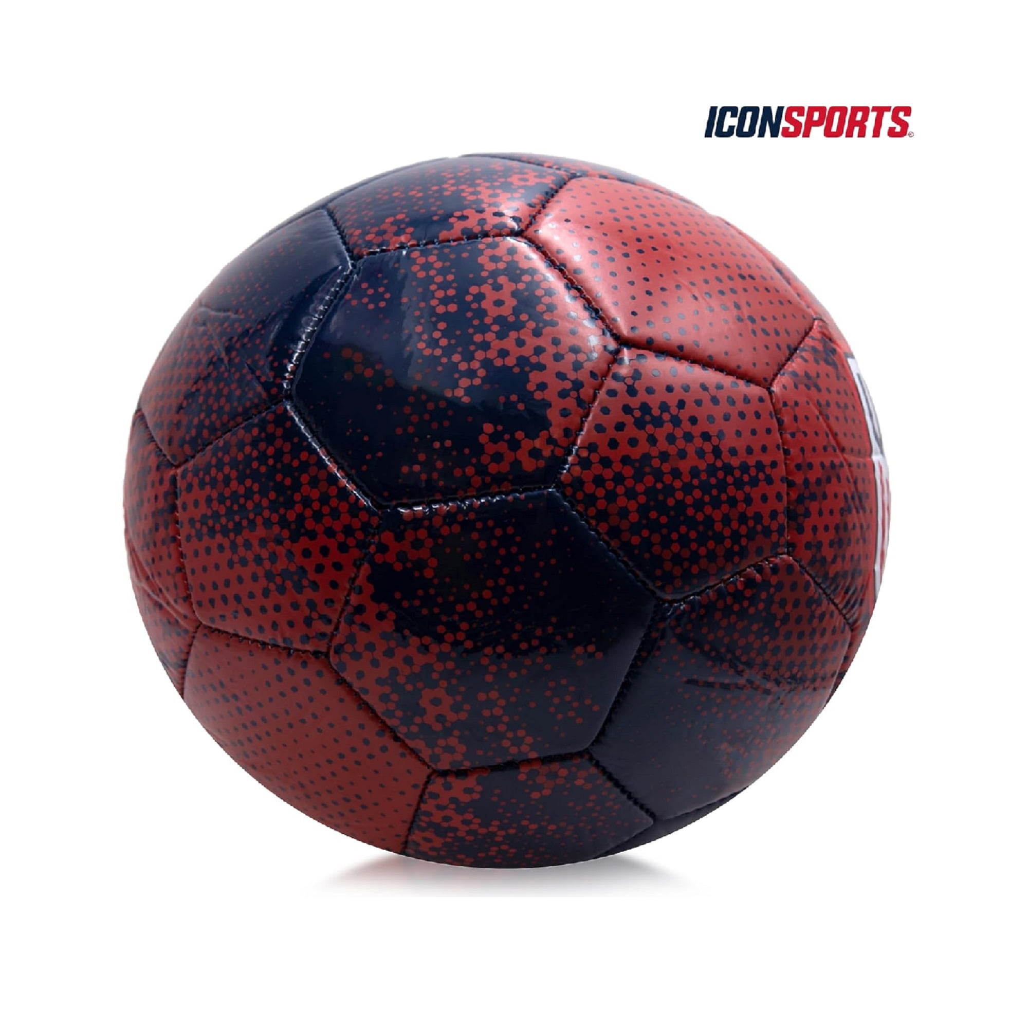 Icon Sports U.S. Soccer USMNT Size 5 Soccer Ball - Solar Flare [Red Navy]