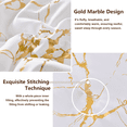 thumbnail image 4 of Flymme White Marble Comforter Sets King Size 7 Pieces Bed in a Bag for Bedroom Gold Comforter Set with Sheets Luxury Soft Microfiber Bed Set for All Season, 4 of 9