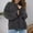 Grey, variant on Women's Oversized Sweater Crewneck Long Sleeve Fuzzy Warm Knit Pullover 2025 Fall Winter Casual Solid Color Tops Trendy