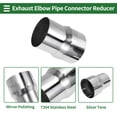thumbnail image 4 of Rebajadora de codo concéntrico de escape Mandrel de 3.5" OD a 4" OD de Unique Bargains, adaptador de tubo de acero inoxidable 201, longitud de 5 pulgadas, tono plateado, 4 of 7