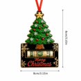 thumbnail image 2 of Christmas Cash Gift Holder Ornament with Festive Tree Design, Standard Size, Green and Gold Wooden Craft, for Holiday Gifting Decoration, 2 of 4