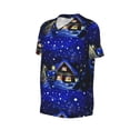 thumbnail image 2 of Balery Christmas Night Baseball Jersey for Men Casual Button Down Shirts Short Sleeve Active Team Sports Uniform-Large, 2 of 9