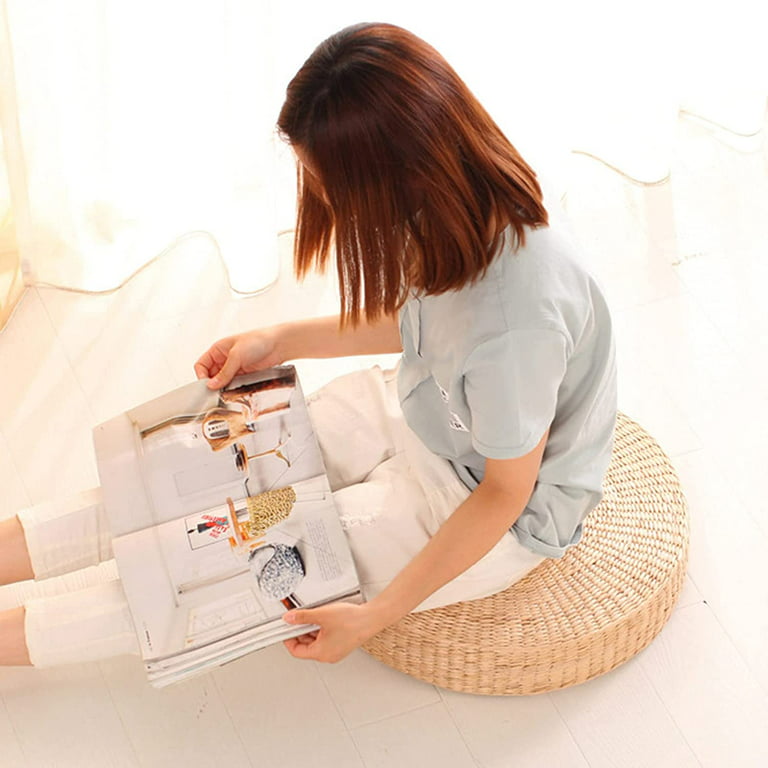 Japanese Style Handcrafted Straw Flat Seat Cushion Corn Husk - Temu