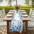 thumbnail image 4 of Table Runners 70 Inches Long Dress Scarves, Spring Blue Floral Farmhouse Coffee/Dining/Kitchen Table Decor, Holiday Table Runner, Farmhouse Weeping Floral Leaves 13x70 Inch, 4 of 9