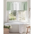 thumbnail image 4 of Sage Green Valances for Windows and White Gradient Valance Rod Pocket Light Filtering Short Window Treatments Curtains for Kitchen Bathroom Living Room Bedroom, 1 Panel, 42 x 12 Inch, 4 of 7