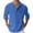 Blue, variant on Krdevn Mens Shirts - Mens Spring Summer Loose Stand Solid Long Sleeve Pullover Shirt,Mens Fall Shirts,Color:Blue,Size:L