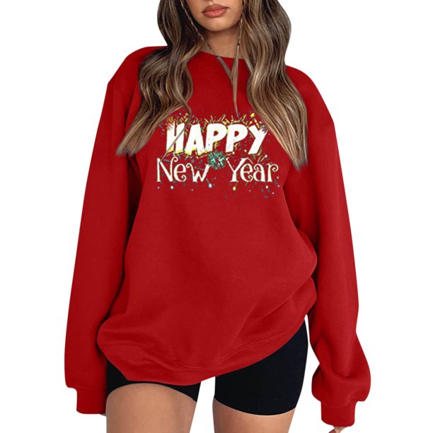 Gibobby Sudaderas para Mujer Sudaderas francesas para mujeres(Rojo,CH)