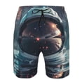 thumbnail image 3 of Balery Astronaut Helmet Reflections Traje de Baño Estilo Hawaiano para Hombre, Shorts de Secado Rápido con Bolsillos-Small, 3 of 6