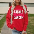 thumbnail image 2 of Bibifish Sweatshirts For Women Breast Cancer Letter Print Fall Soft Crewneck Sweatshirts Casual Long Sleeve Pullover Tops, 2 of 4