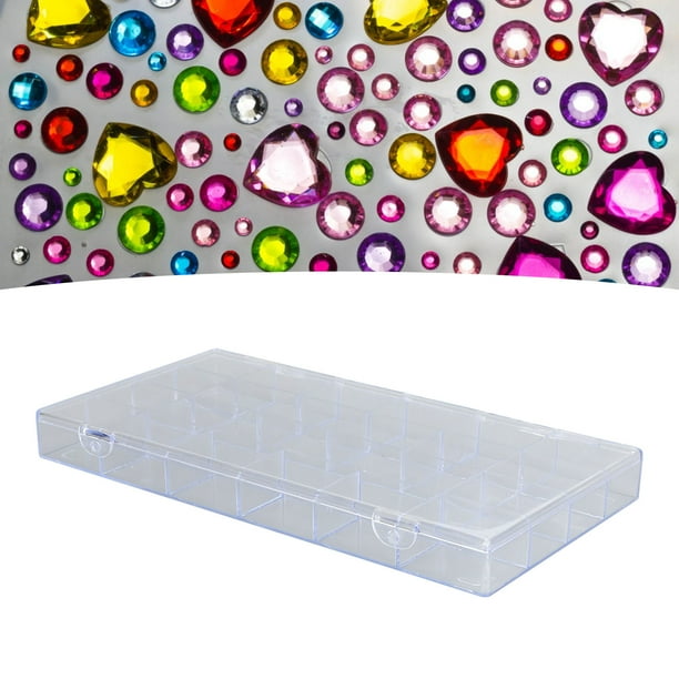 Contenedor de Joyas Pequeñas, 21 Cuadrículas Transparentes Caja de Almacenamiento de Diario Infructuoso de Umas Multipósito para anillos para collares