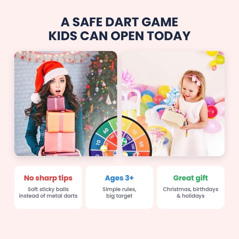 TiokMc Dart Board Game for Kids, 23.8 Inch Sticky Ball photo 8