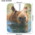 thumbnail image 3 of Dreamtimes Bathroom Rug Toiletry Mat Set Capybara in Water Print, Soft Absorbent Bath Rug and U-Shaped Contour Toilet Rug, Non-Slip Bath Carpet Bath Mats for Bathroom 17.3"x13.4"+23.6"x15.7", 3 of 5