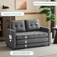 thumbnail image 6 of VINGLI Gray Futon Sofa Bed, 53.5" Wide, Solid Wood Frame, Thick Upholstery, 6 of 9