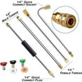 thumbnail image 5 of Machine de Nettoyage à Haute Pression Eau Acier Inoxydable Tige de Pulvérisation Allongée Interface Rapide Tige d'Extension Ensemble de 7 Pcs Accessoires, 5 of 5