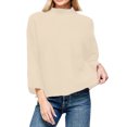 thumbnail image 1 of Suéter de punto Gibobby suelto para Mujer Otoño invierno color sólido Beige L, 1 of 5