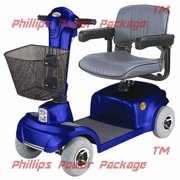 CTM - HS-360 - Mid-Range Travel Scooter - 4-Wheel - Blue - PHILLIPS POWER PACKAGE TM - $500 VALUE