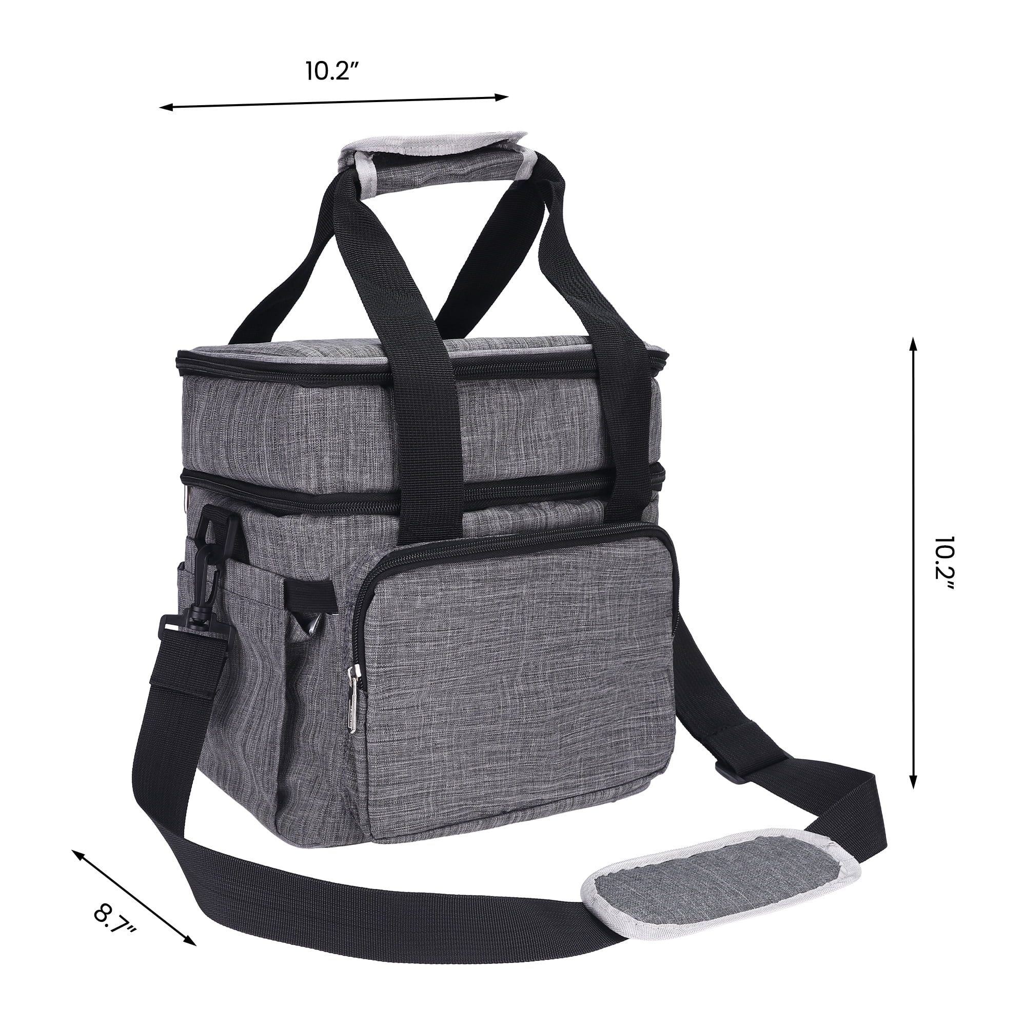 Unique Bargains Insulated Lunch Bag for Work, Office, Picnic Gray