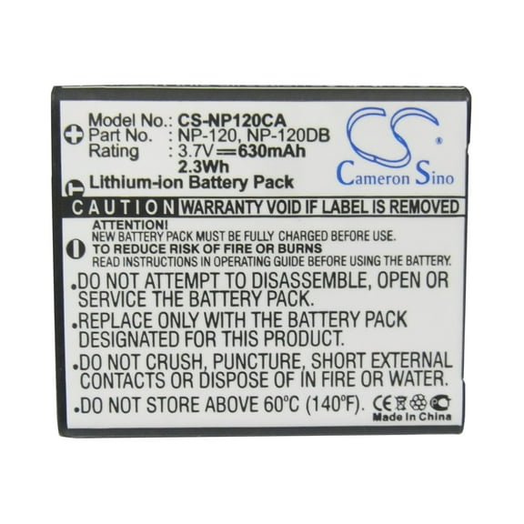 Replacement Battery For Casio 3.7v 630mAh Camera Battery