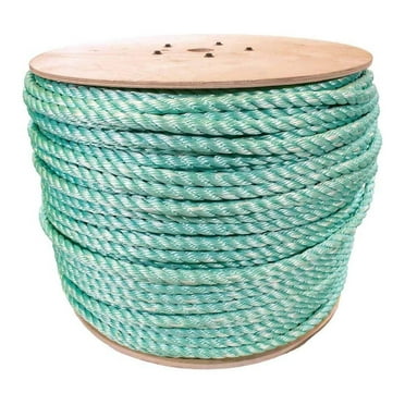 Twisted 3 Strand Polypropylene Rope (Cobalt Blue, 3/4 Inch, 25 Feet) - Waterproof and Floats in Water